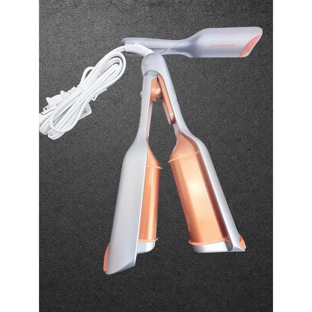 SHEGLAM HAIR Beach Babe Hair Waver Anti-Scald Smart Timing Reminder White/Orange